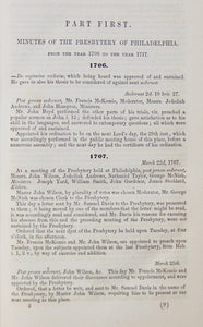 Records of the Presbyterian Church in the United States of America, 1708-1788