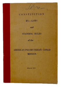 By-Laws,  Standing Rules of the American Presbyterian Congo Mission Adopted 1957