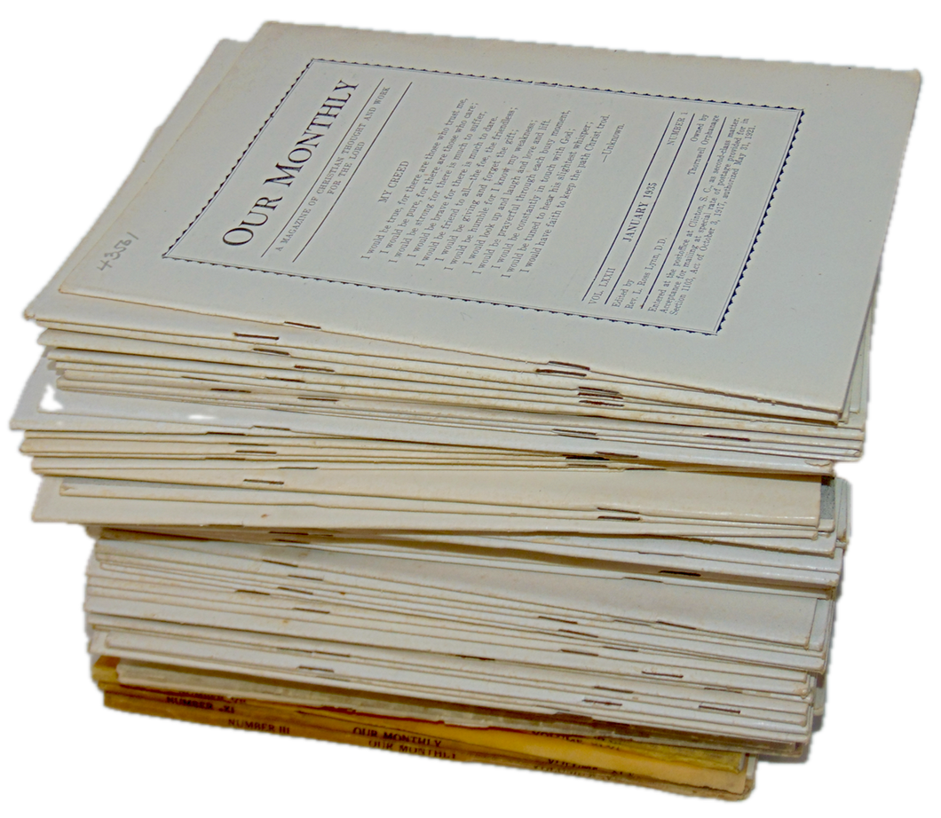[Thornwell Orphanage] 77 issues of Our Monthly, Orphanage News, Clinton SC