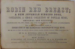The Robin Red Breast; A New Juvenile Singing Book (1859)