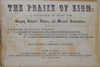 Praise of Zion: A Collection of Music  & Hymn Tunes (1865)