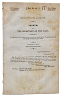 [US House Report]. US Navy Contracts, &c. for 1830