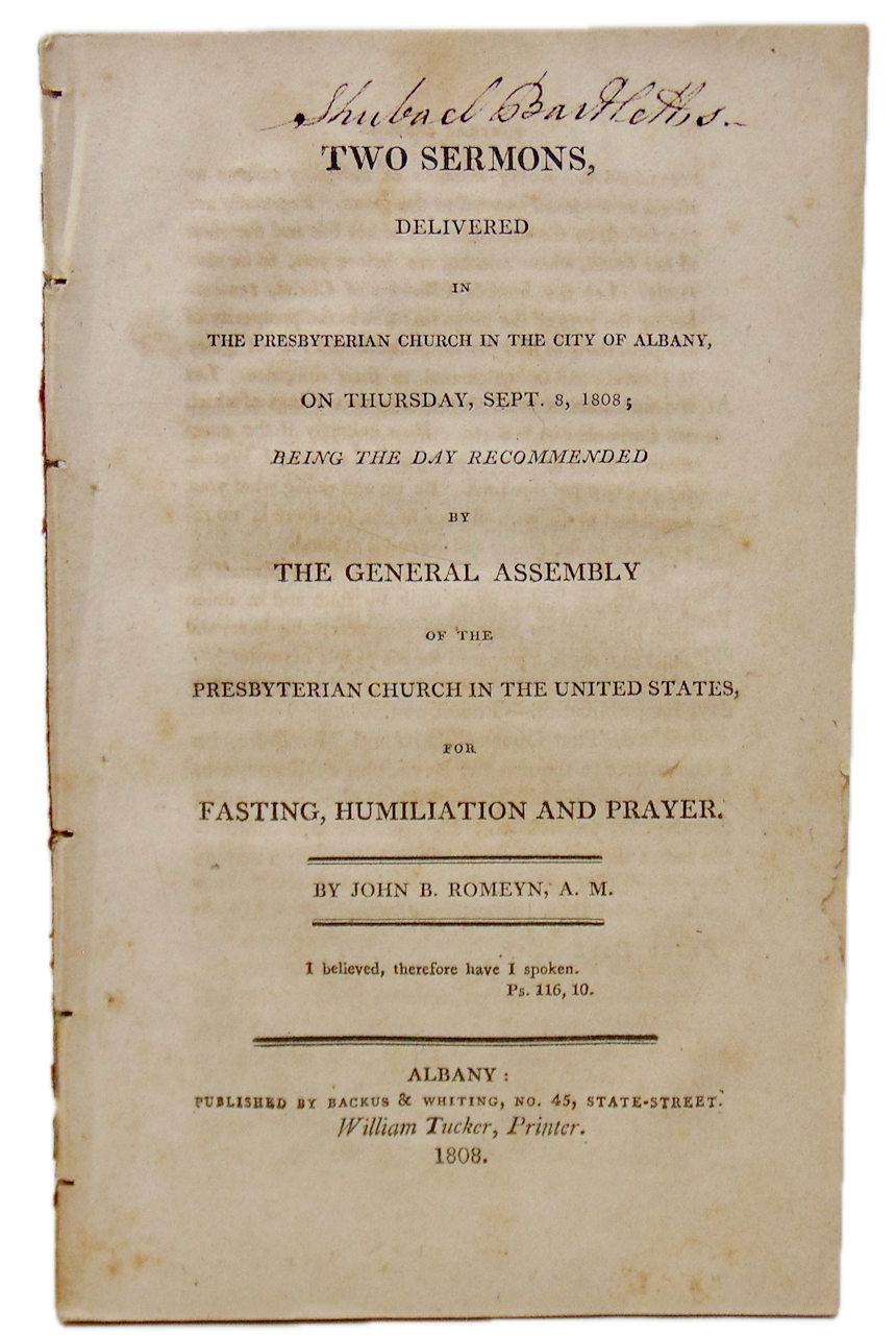 1808 Sermons Bible Prophesy, Napoleon and the Pope, Man of Sin will Fall AD 2000