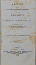 Load image into Gallery viewer, Carson. Baptism in its Mode and Subjects Considered (1832)
