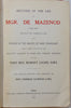 Life of Mgr. de Mazenod (1782-1867) Founder of the Oblates of Mary Immaculate