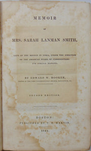 Memoir of Mrs. Sarah Lanman Smith, American Missionary to Syria (1844)