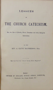 Lessons on The Anglican Church Catechism
