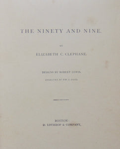 The Ninety and Nine; Designs by Robert Lewis; Engraved by Wm. F. Dana