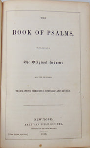 [LARGE PRINT] The Book of Psalms 1857 LEATHER KJV