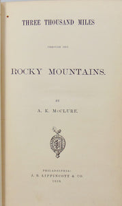 Three Thousand Miles through the Rocky Mountains (1869)