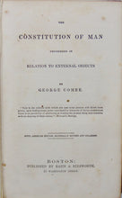 Load image into Gallery viewer, [PHRENOLOGY] The Constitution of Man on Relation to External Objects