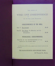 Load image into Gallery viewer, [SWEDENBORG] Physiological Correspondences, by John Worcester