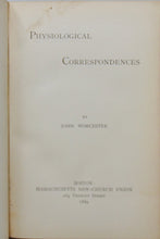 Load image into Gallery viewer, [SWEDENBORG] Physiological Correspondences, by John Worcester