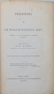 Philosophy of Sir William Hamilton, Professor in Edinburgh University