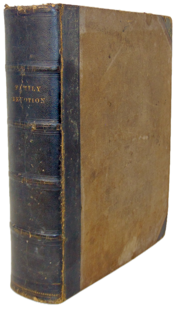 c 1845 Huge Bible Study, A Guide to Family Devotion, many illustrations