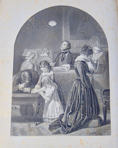 c 1845 Huge Bible Study, A Guide to Family Devotion, many illustrations