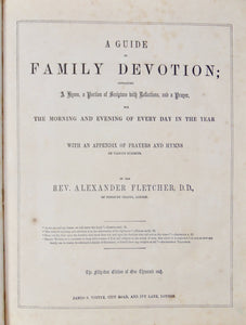 c 1845 Huge Bible Study, A Guide to Family Devotion, many illustrations