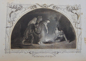 c 1845 Huge Bible Study, A Guide to Family Devotion, many illustrations