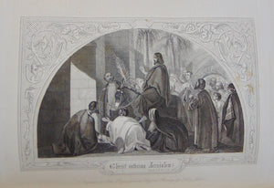c 1845 Huge Bible Study, A Guide to Family Devotion, many illustrations