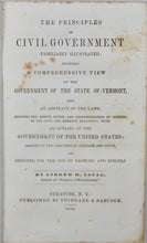 Load image into Gallery viewer, 1848 The Principles of American Civil Government &amp; State of Vermont