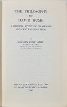 Load image into Gallery viewer, The Philosophy of David Hume: A Critical Study of Origins and Central Doctrines