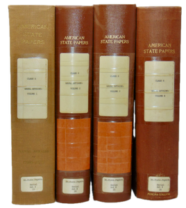 American State Papers. Naval Affairs (4 volumes) 1789-1836