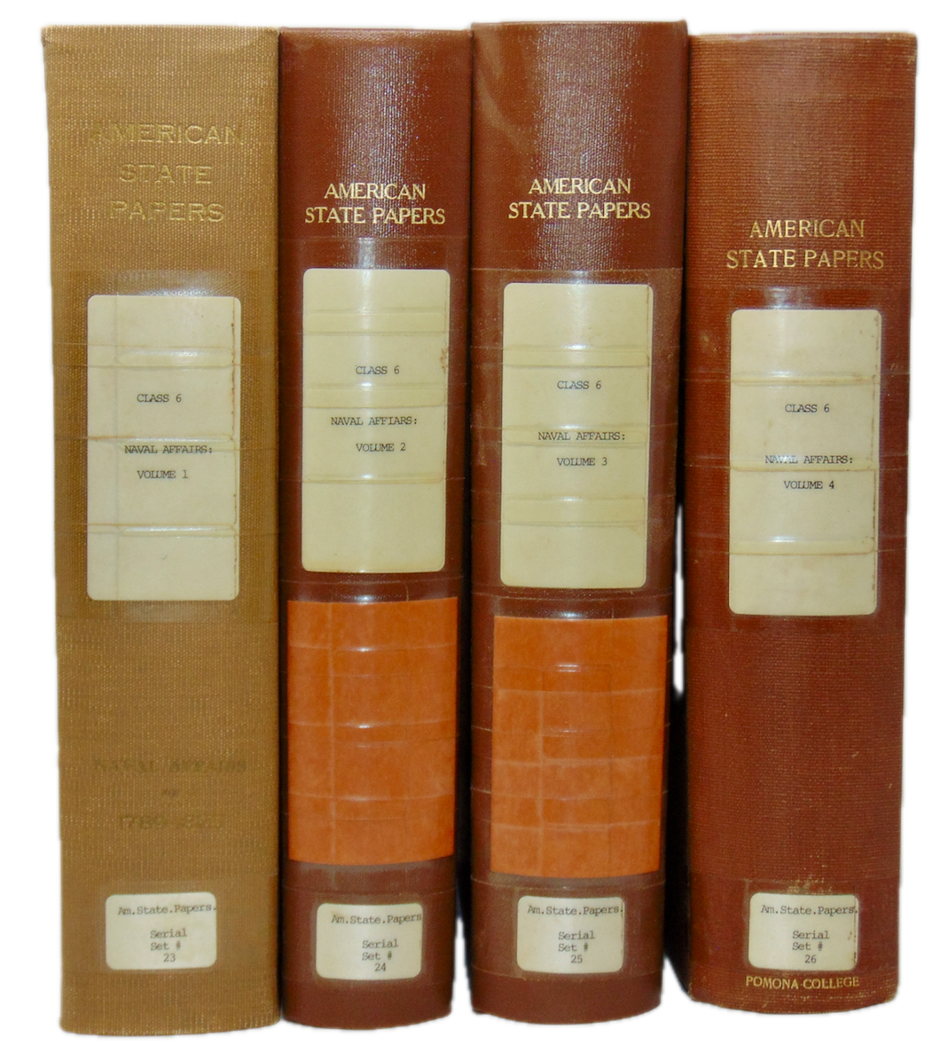 American State Papers. Naval Affairs (4 volumes) 1789-1836