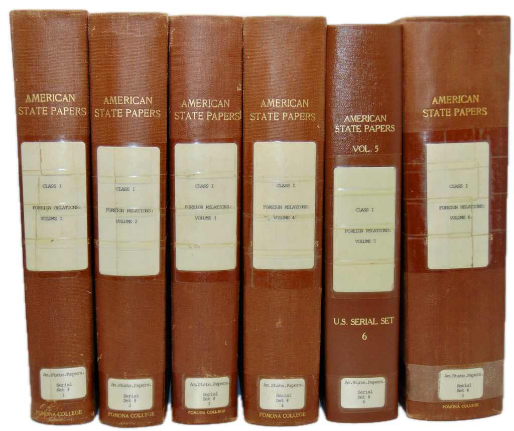 American State Papers. Foreign Relations 1798 to 1828 (6 volumes)