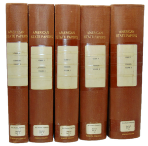 American State Papers. Finances (5 volumes) 1789-1828