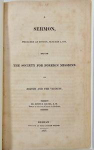 1816 Missionary Sermon, God Can Move Providentially in Wonderful Ways