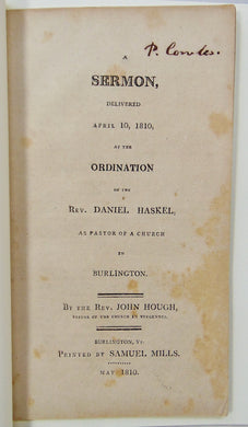 1810 American Ordination Sermon on the Duties of the Christian Pastor