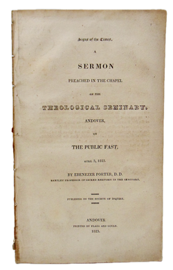 Ebenezer Porter. 1823 Public Fast Sermon on The Signs of the Times