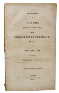 Ebenezer Porter. 1823 Public Fast Sermon on The Signs of the Times