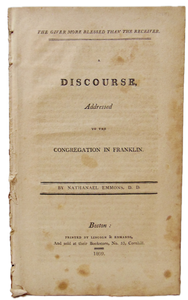 1809 Missionary Sermon, The Giver more Blessed than the Receiver
