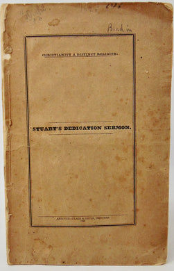 Moses Stuart.  1826 Christianity is a Distinct Religion