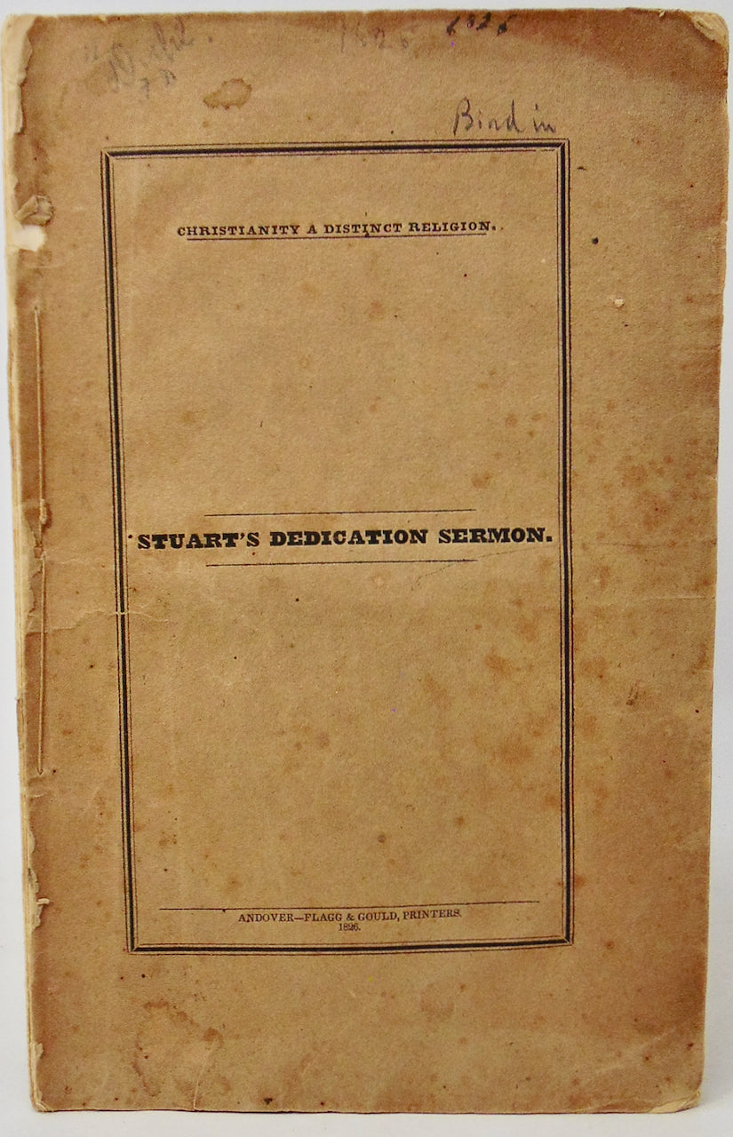 Moses Stuart.  1826 Christianity is a Distinct Religion