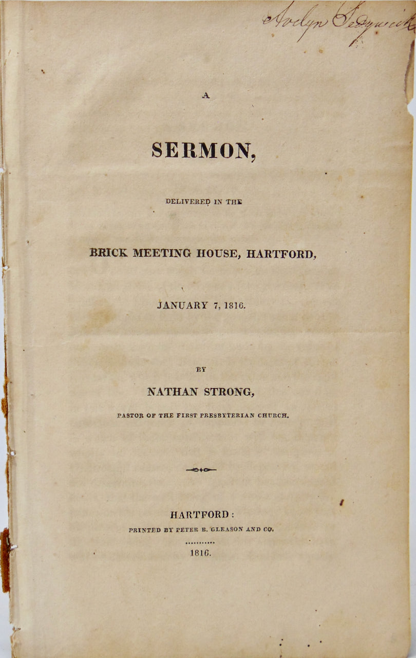 Nathan Strong 1816 You will die, the Bible teaches we must use time wisely