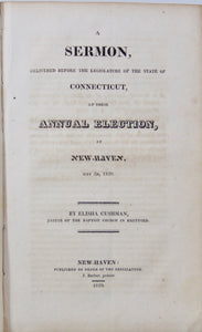 1820 Baptist Election Sermon Entreats the Legislators to be BORN AGAIN