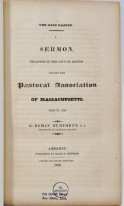 Heman Humphrey.  1826 What the Bible Teaches about being a Good Pastor