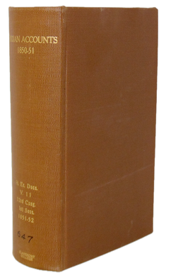American Indian Accounts and Disbursements, 1850-51, Indian Agent Records