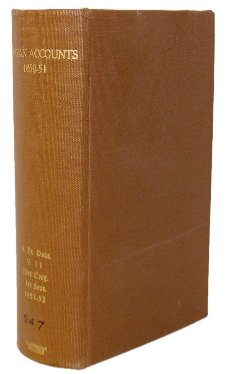 American Indian Accounts and Disbursements, 1850-51, Indian Agent Records