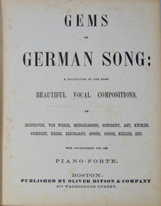 1865 Gems of German Song : translated into English with music
