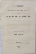 1833 Funeral Sermon for the Rev. Rowland Hill