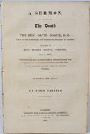 1825 Funeral Sermon for the Rev. David Bogue, A Great Man has Fallen