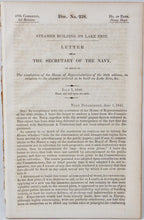 Load image into Gallery viewer, US Navy Steamer Building on Lake Erie, 1842 Report