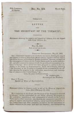 1842 TOBACCO, its History, Cultivation, Trade, & Use