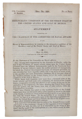 Defenseless Condition of the Southern Coast of United States & Gulf of Mexico