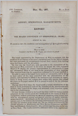 US Musket Production at the Springfield Armory in 1841, Inspection & Report