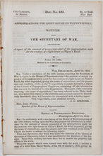 Load image into Gallery viewer, 1842 Light House Building &amp; Expenses, Governor&#39;s Island near Manhattan
