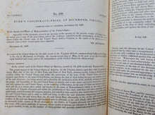 Load image into Gallery viewer, American State Papers, Trial of Aaron Burr, Whiskey Rebellion, Cumberland Road